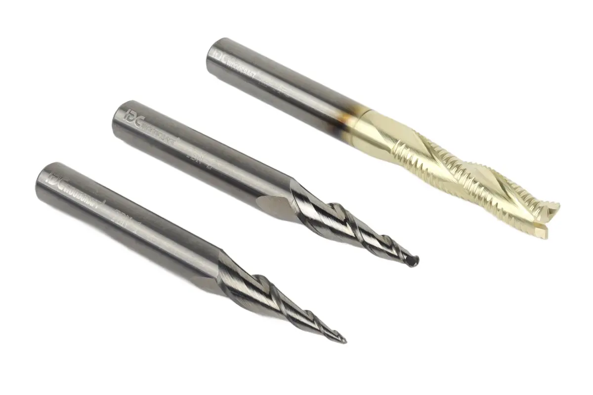 Cnc Router Bit Set For 3D Carving – Tapered Ball Nose & Roughing Bit 1