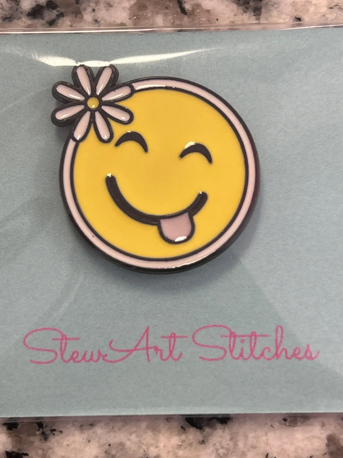 Smiley Face Needle Minder 1