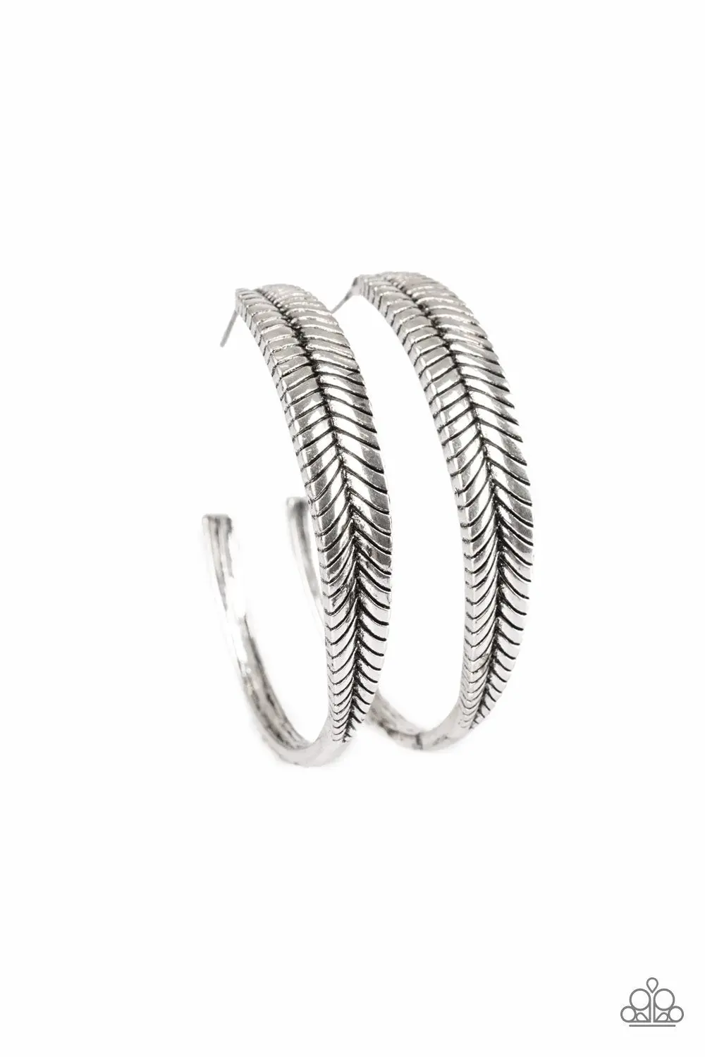 Paparazzi Funky Feathers - Silver 1