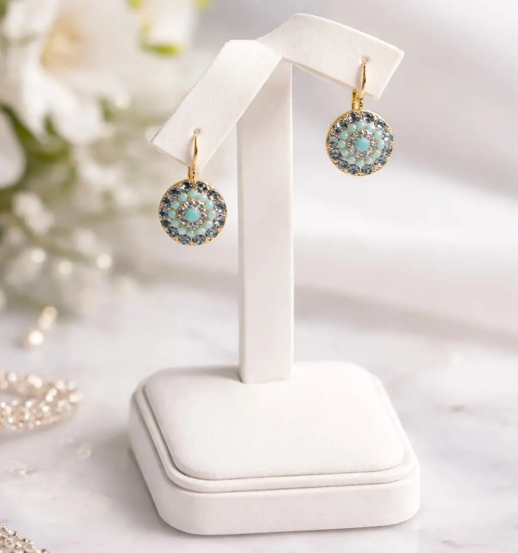 Mariana Earring E-1141-6009-Yg6 Pave Earrings In Seaside Waters 1
