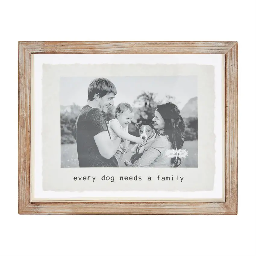 Pressed Glass Family Dog Frame 1