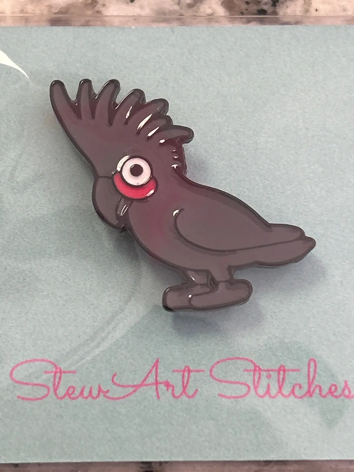 Black Cockatiel Needle Minder 1