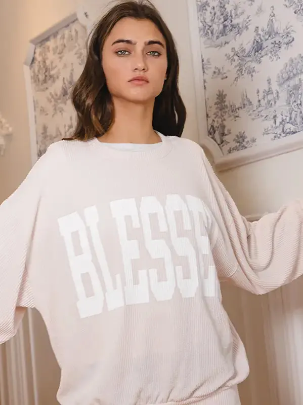 "Blessed" Graphic Sweatshirt 1