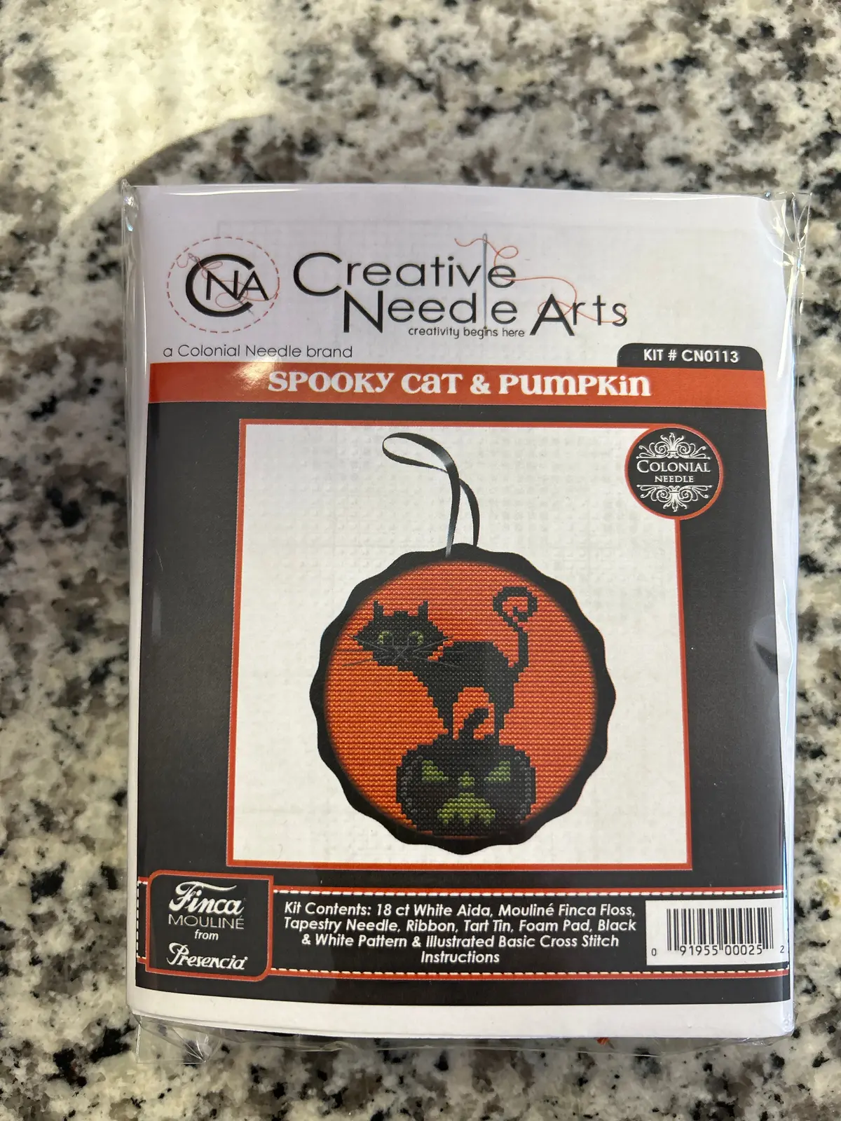 Spooky Cat And Pumpkin Ornament 1