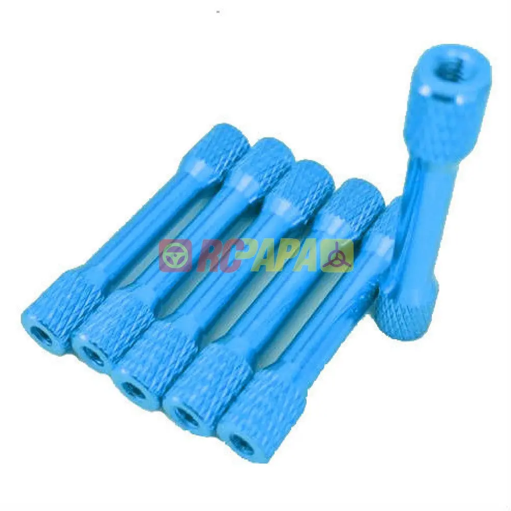 M3x30mm/35Mm Round Aluminium Knurled Standoffs Spacer V3 Light Blue (6Pc) 1