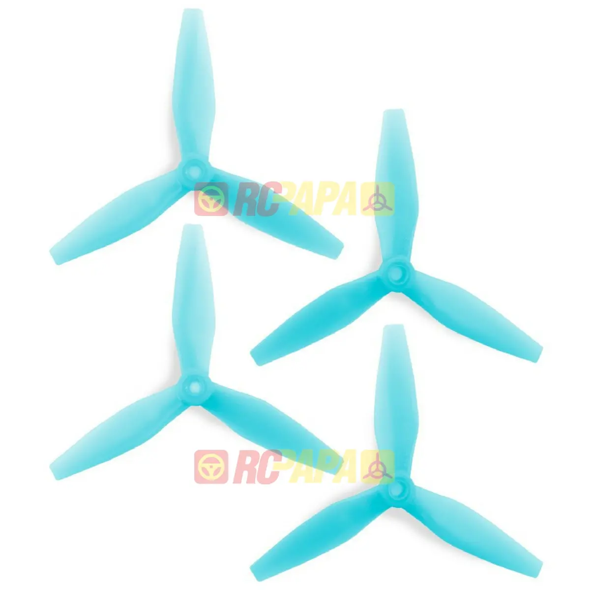 Hq Prop Dp 5X4.5X3 V3 Tri-Blade Propellers (Light Blue) 1