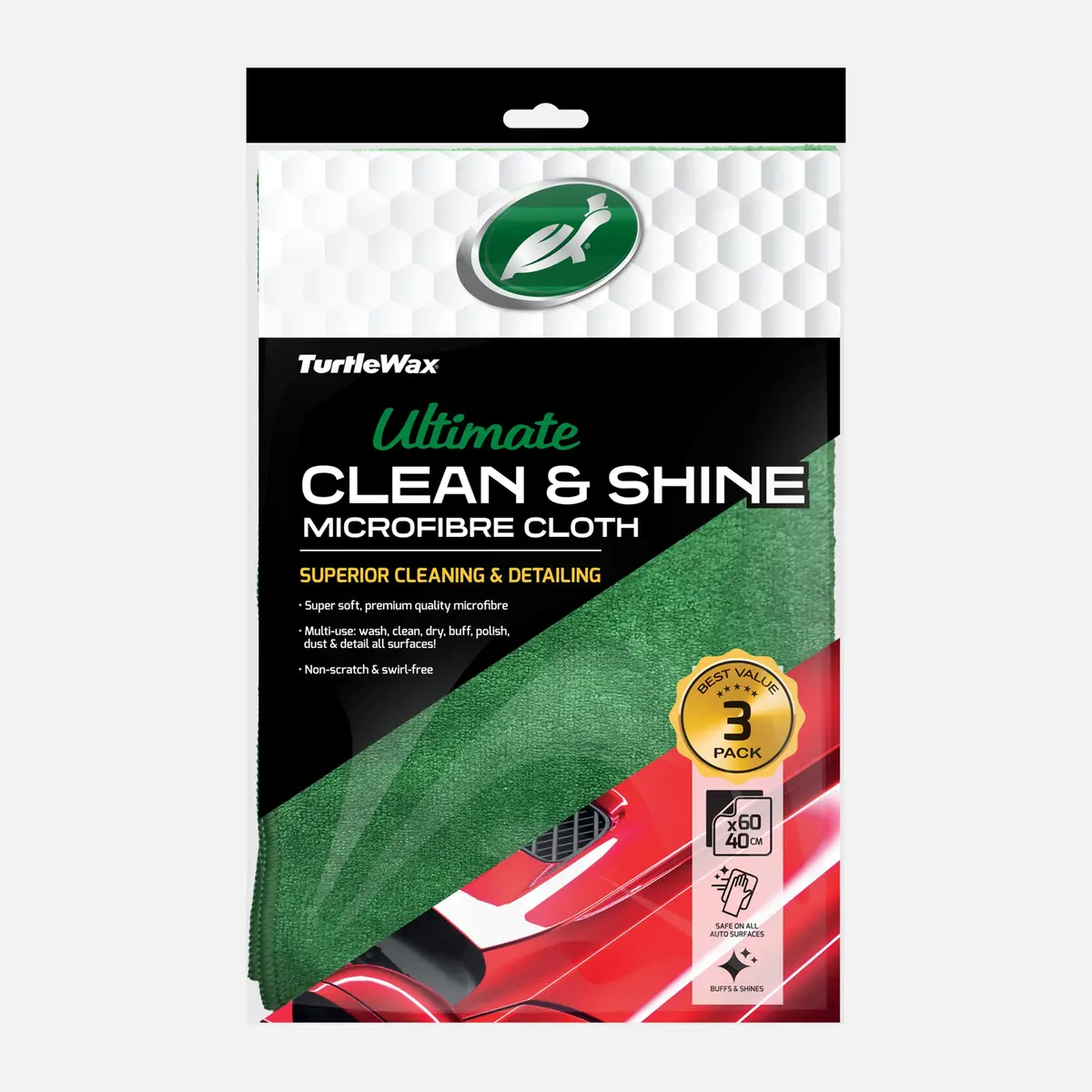 Ultimate Clean & Shine Microfibre Cloth - 3 Pack 1