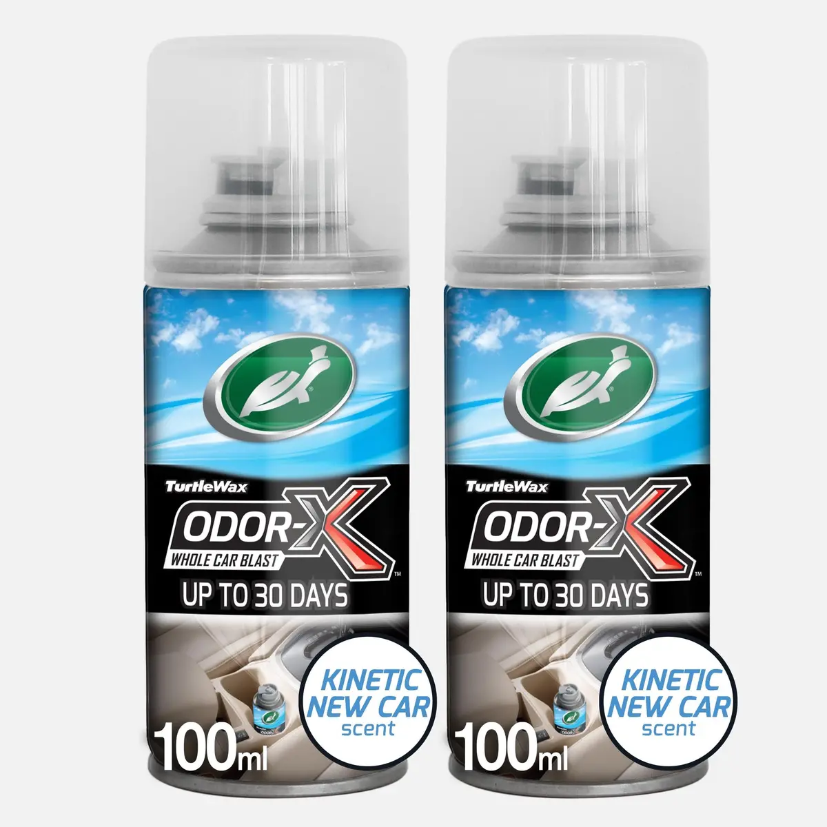 Odor-X® Whole Car Blast  - Kinetic New Car Scent - 2 Pack, 100Ml 1