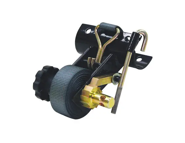 5480007 - 1-1/2 Inch X 7 Foot Ladder Rack Ratchet Tie Down Tube Mount With Double J Hooks 1