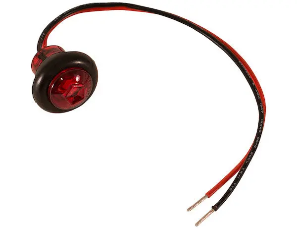 5623414 - .75 Inch Round Marker Clearance Lights - 1 Led Red With Stripped Leads 1