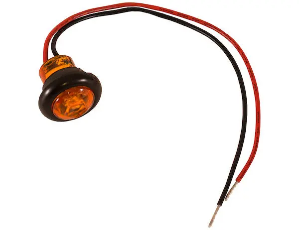 5623424 - .75 Inch Round Marker Clearance Lights - 1 Amber Led With Stripped Leads 1