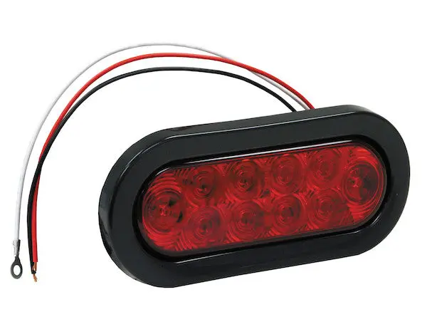5626510 - 6 Inch Red Oval Stop/Turn/Tail Light With 10 Leds Kit 1