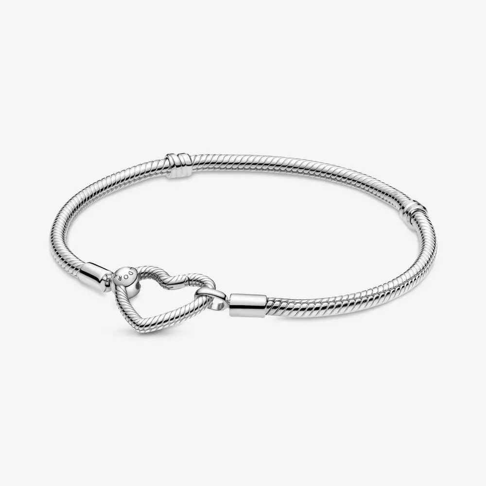 Pandora Moments Heart Closure Snake Chain Bracelet 1
