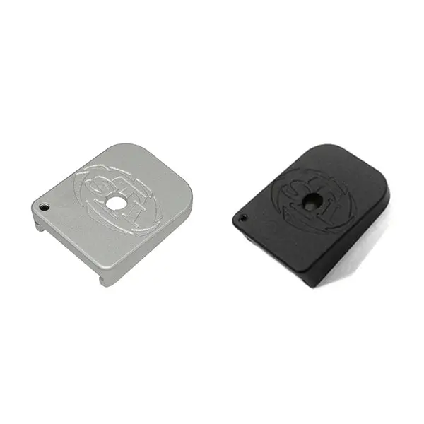 5Ku Aluminum Sti Style Magazine Base For Marui Hi-Capa Airsoft ( Gb-261 ) Black & Silver 1