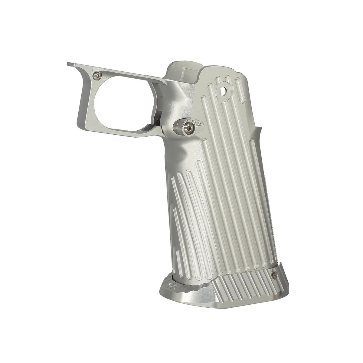 5Ku Cnc Aluminum Grip Type.2 For Marui Hi-Capa Gbb Airsoft - Silver (5Ku-Gb-490-S) 1