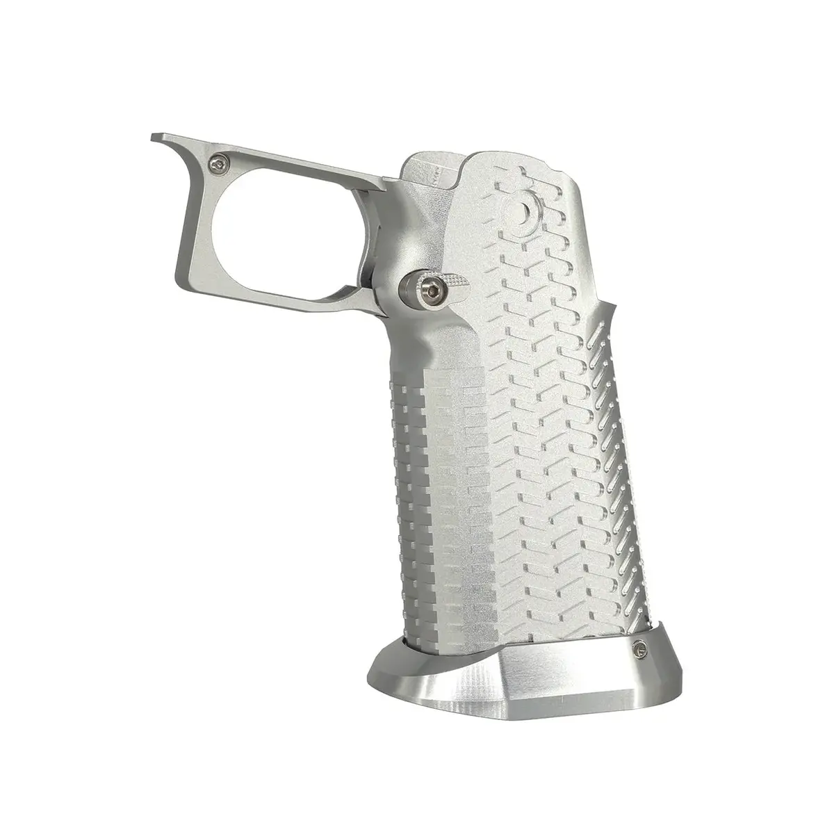 5Ku Cnc Aluminum Grip Type.5 For Marui Hi-Capa Gbb Airsoft - Silver (5Ku-Gb-586-Sv) 1