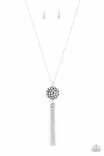 Paparazzi - Rhinestone Revolution - Necklace & Earrings - Life Of The Party Exclusive September 2021 1