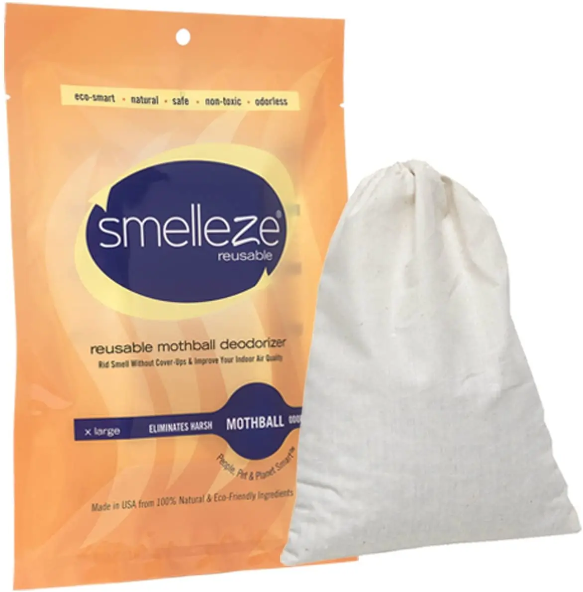 Smelleze® Reusable Mothball Smell Deodorizer Pouch 1