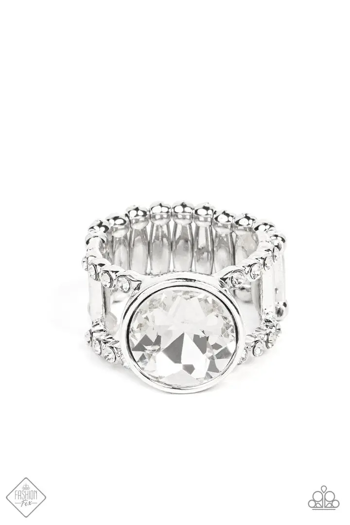 Paparazzi High Roller Sparkle- White 1