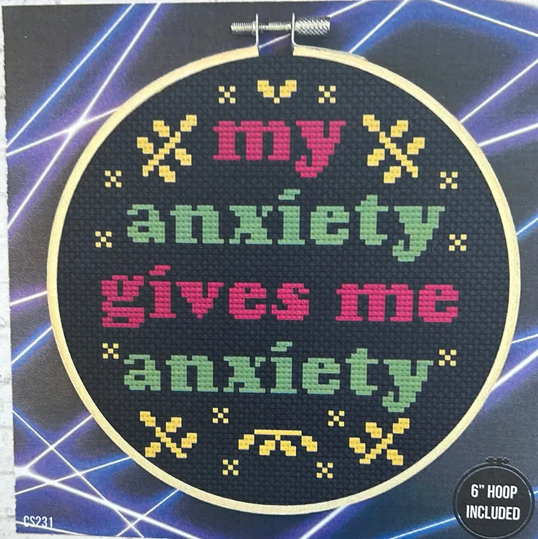 My Anxiety Cross Stitch Kit 1