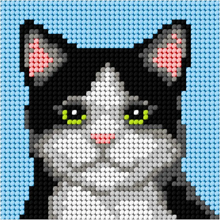 Tuxedo Cat Needlepoint Kit 1