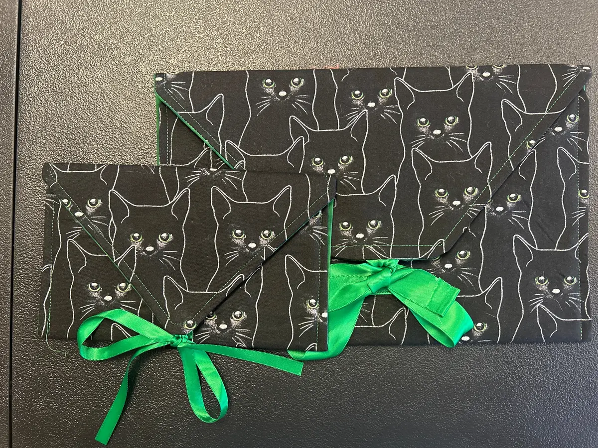 Black Cats Small Project Bag W/ Tool Pouch 1