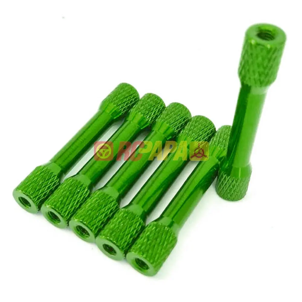 M3x30mm/35Mm Round Aluminium Knurled Standoffs Spacer V3 Green (6Pc) 1