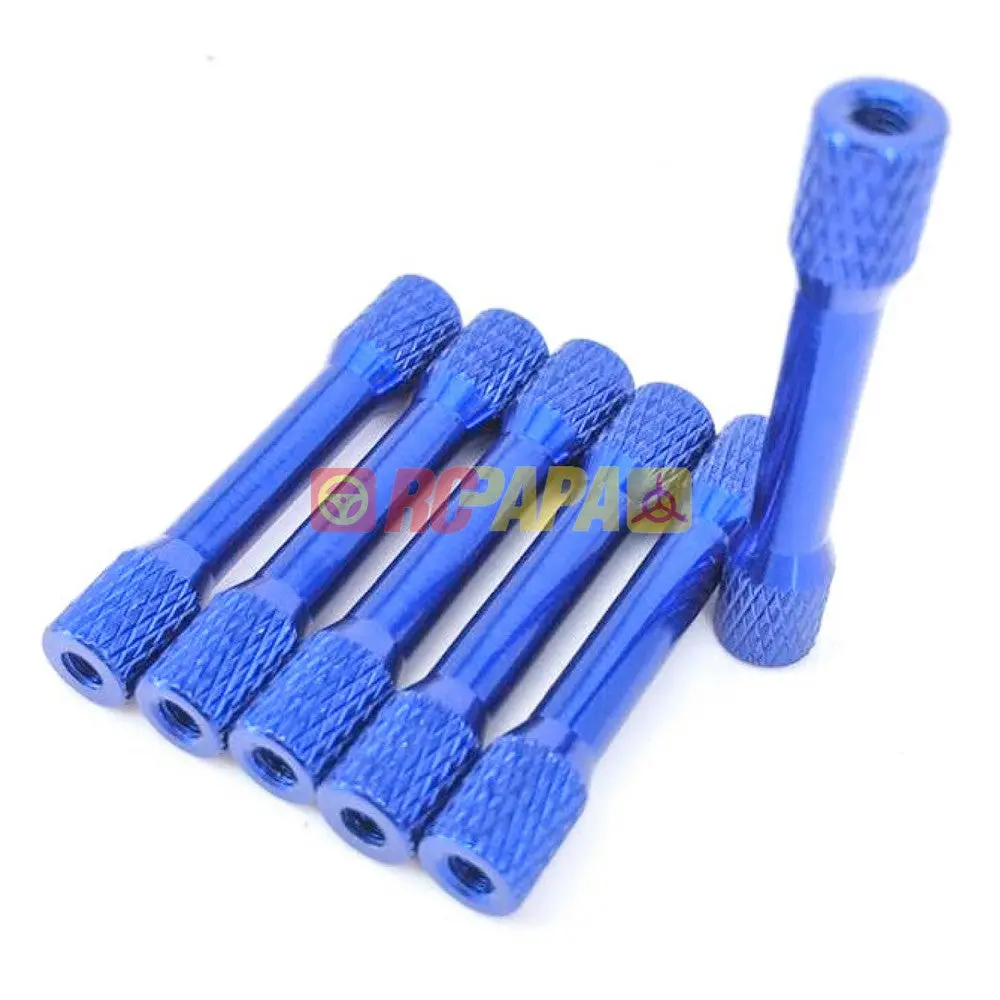 M3x30mm/35Mm Round Aluminium Knurled Standoffs Spacer V3 Blue (6Pc) 1