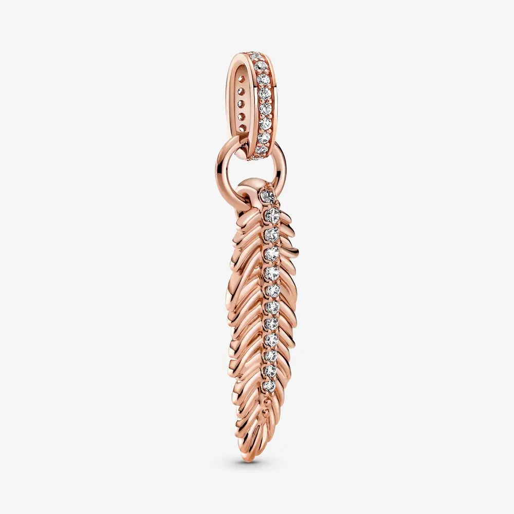Sparkling Feather Dangle Charm 1