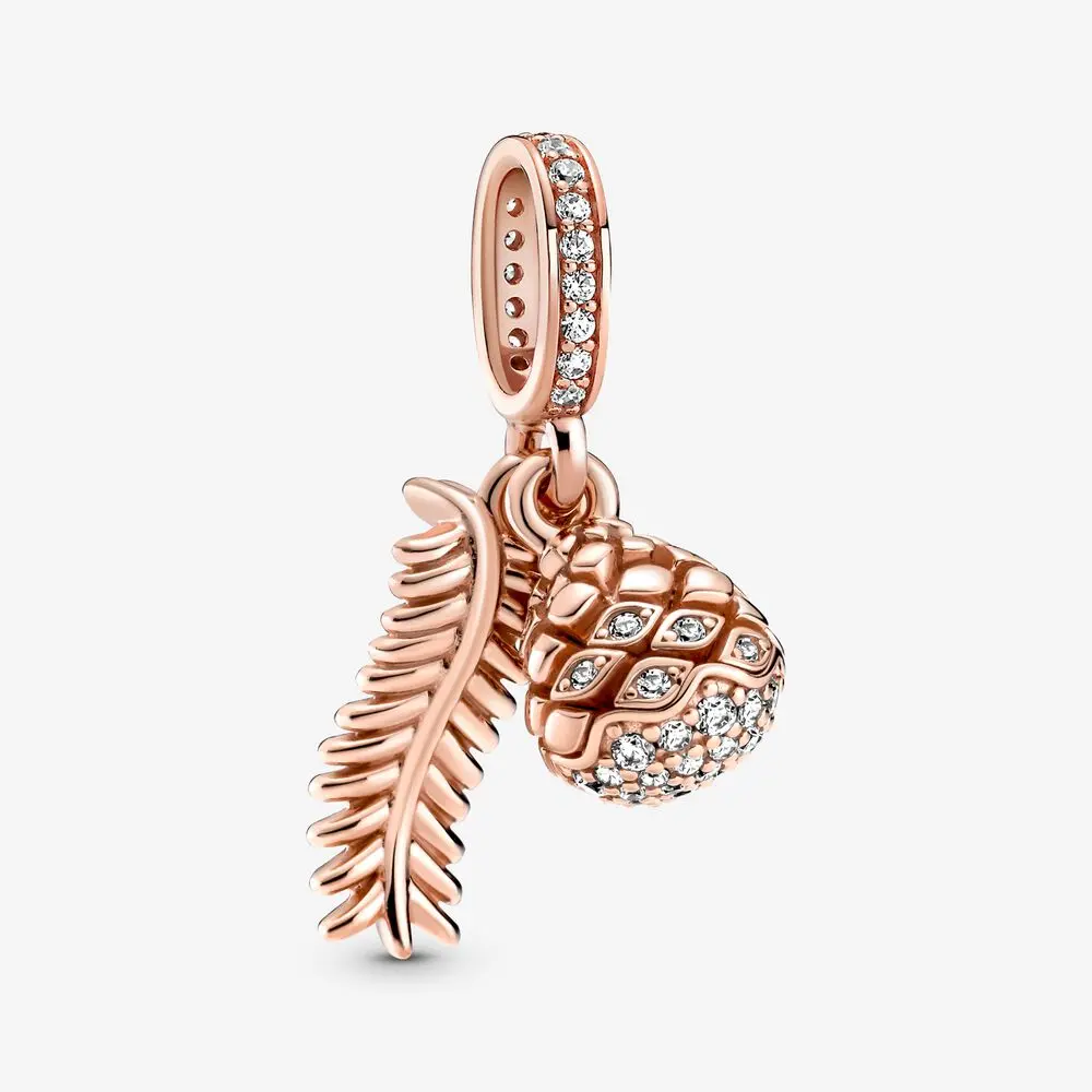Sparkling Pine Cone Dangle Charm 1