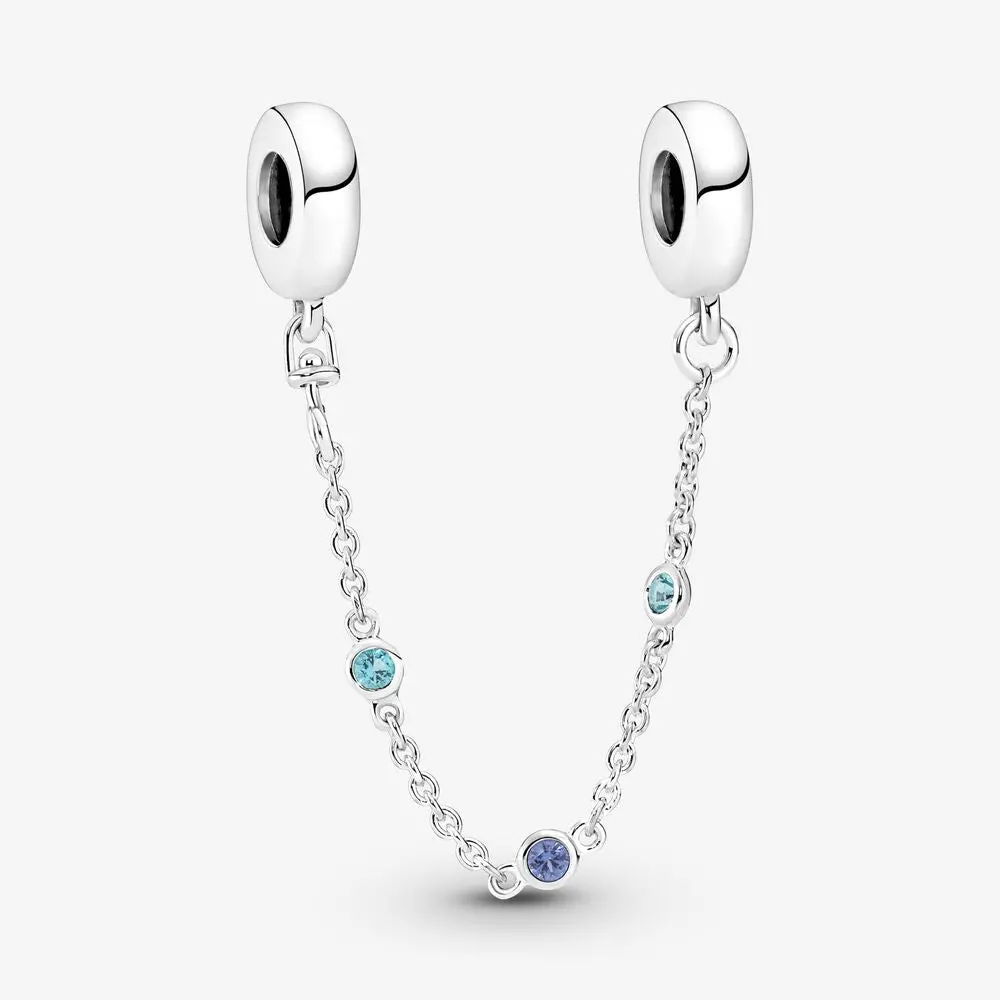 Triple Blue Stone Safety Chain 1