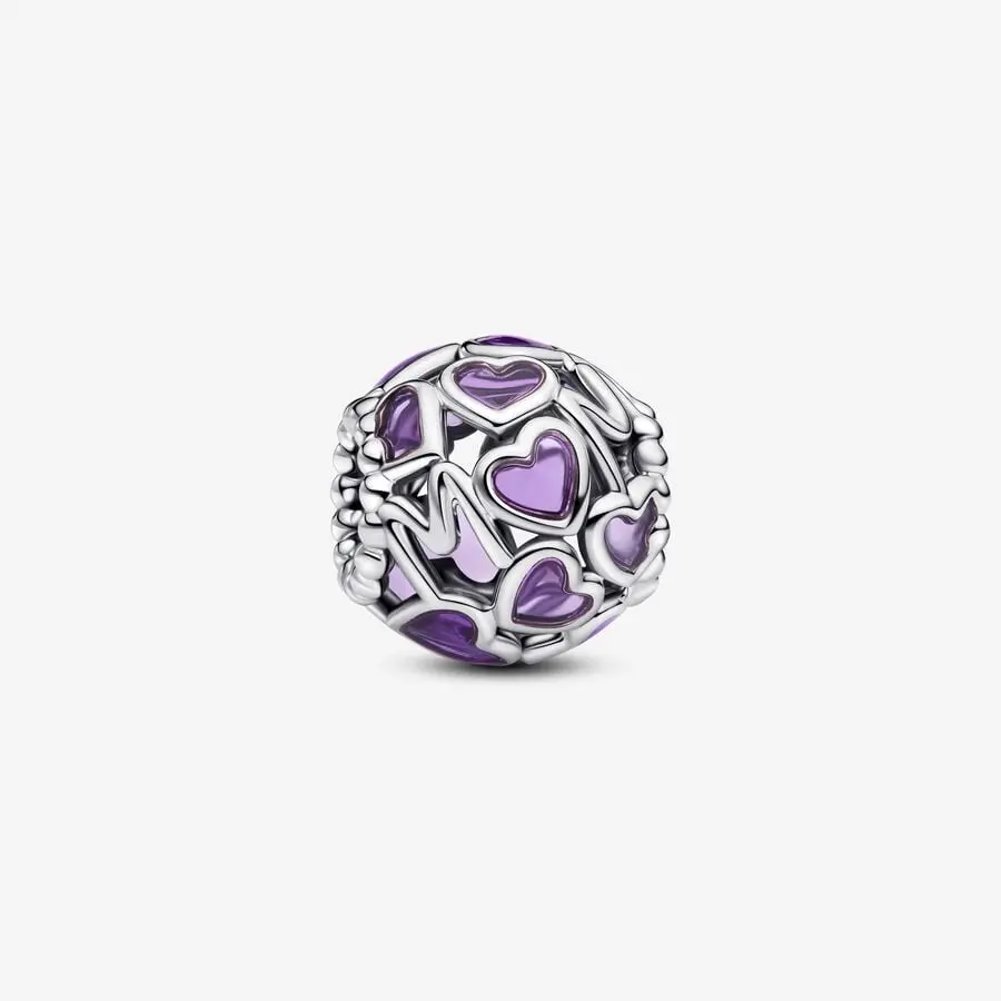 Openwork Hearts Mom Charm 1