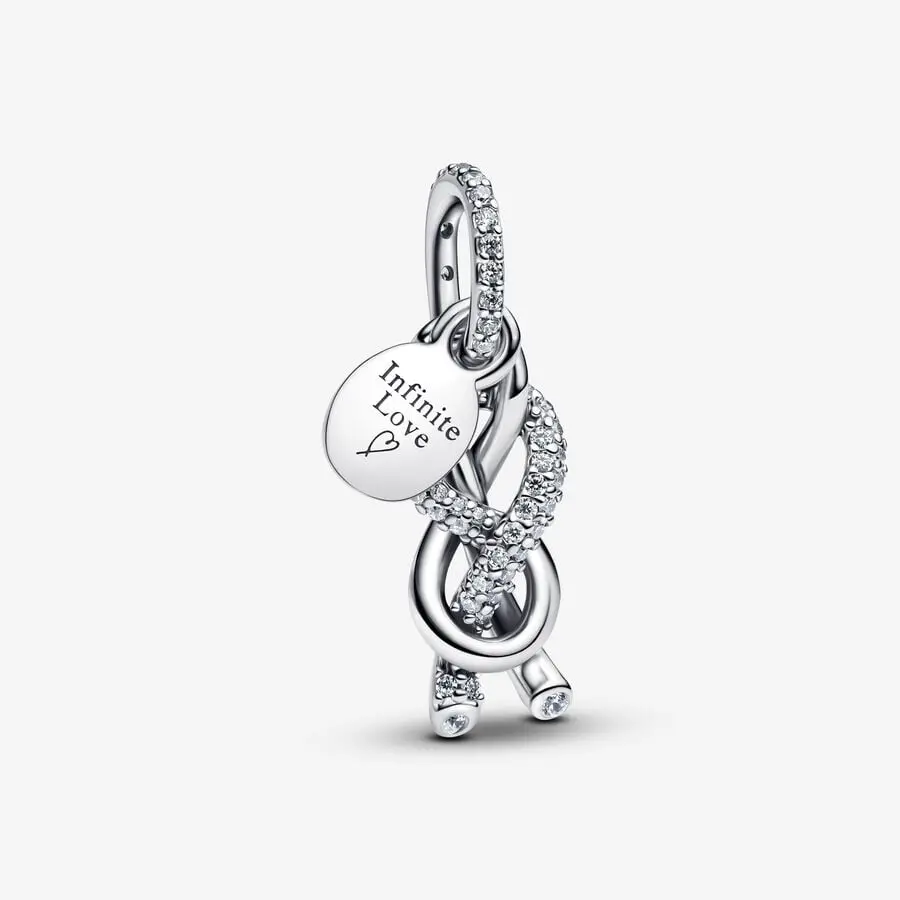 Pavé Infinity Knot Dangle Charm 1