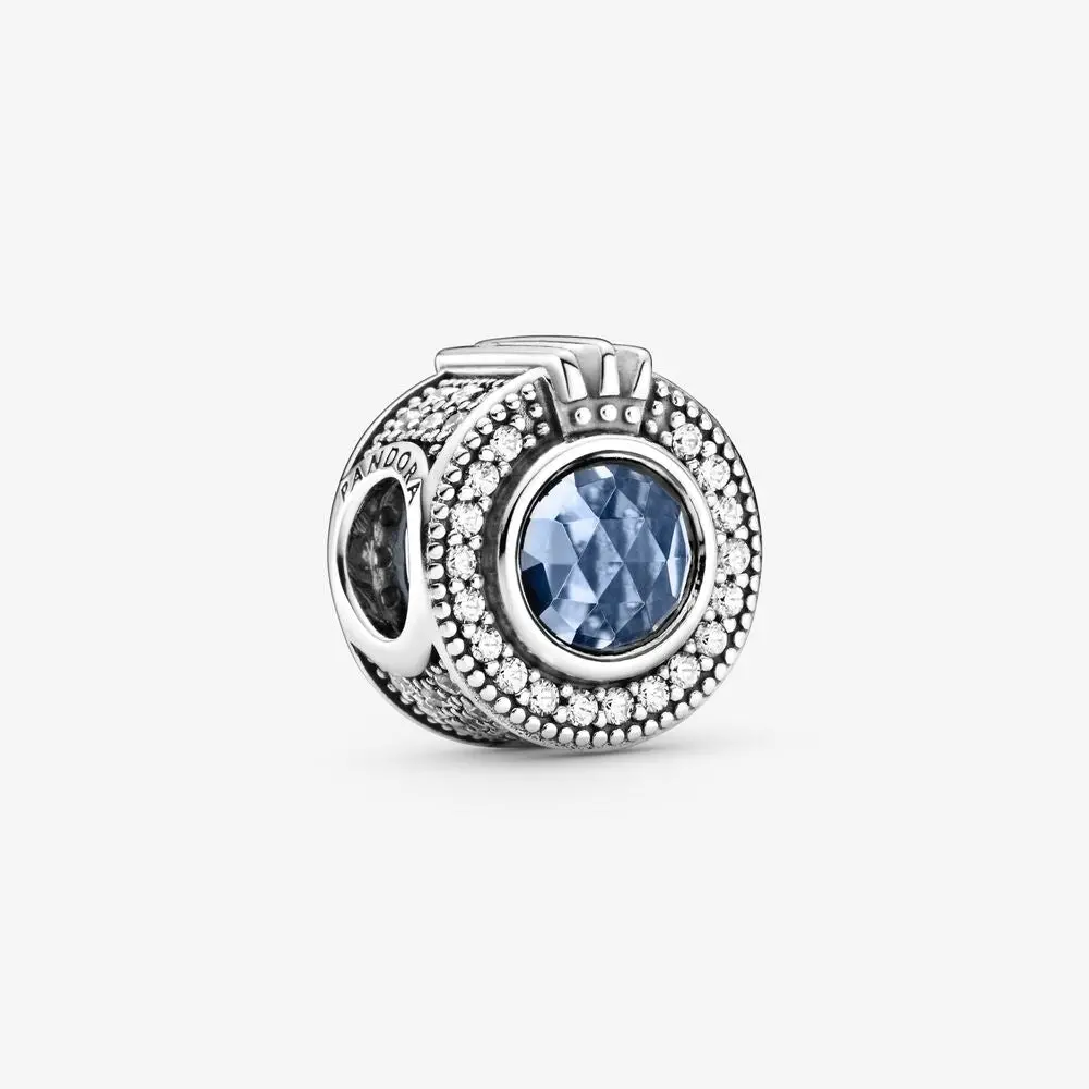 Pandora Sparkling Blue Crown O Bead 1