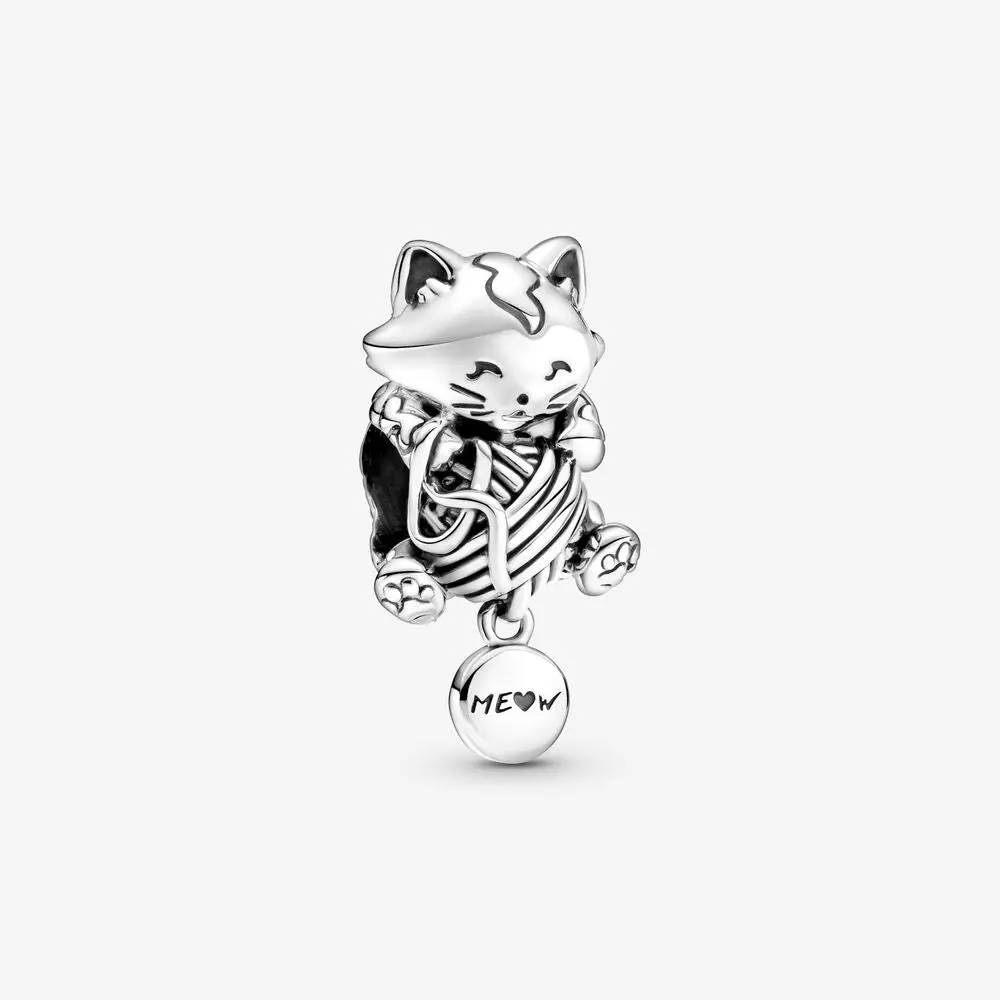 Kitten & Yarn Ball Charm 1