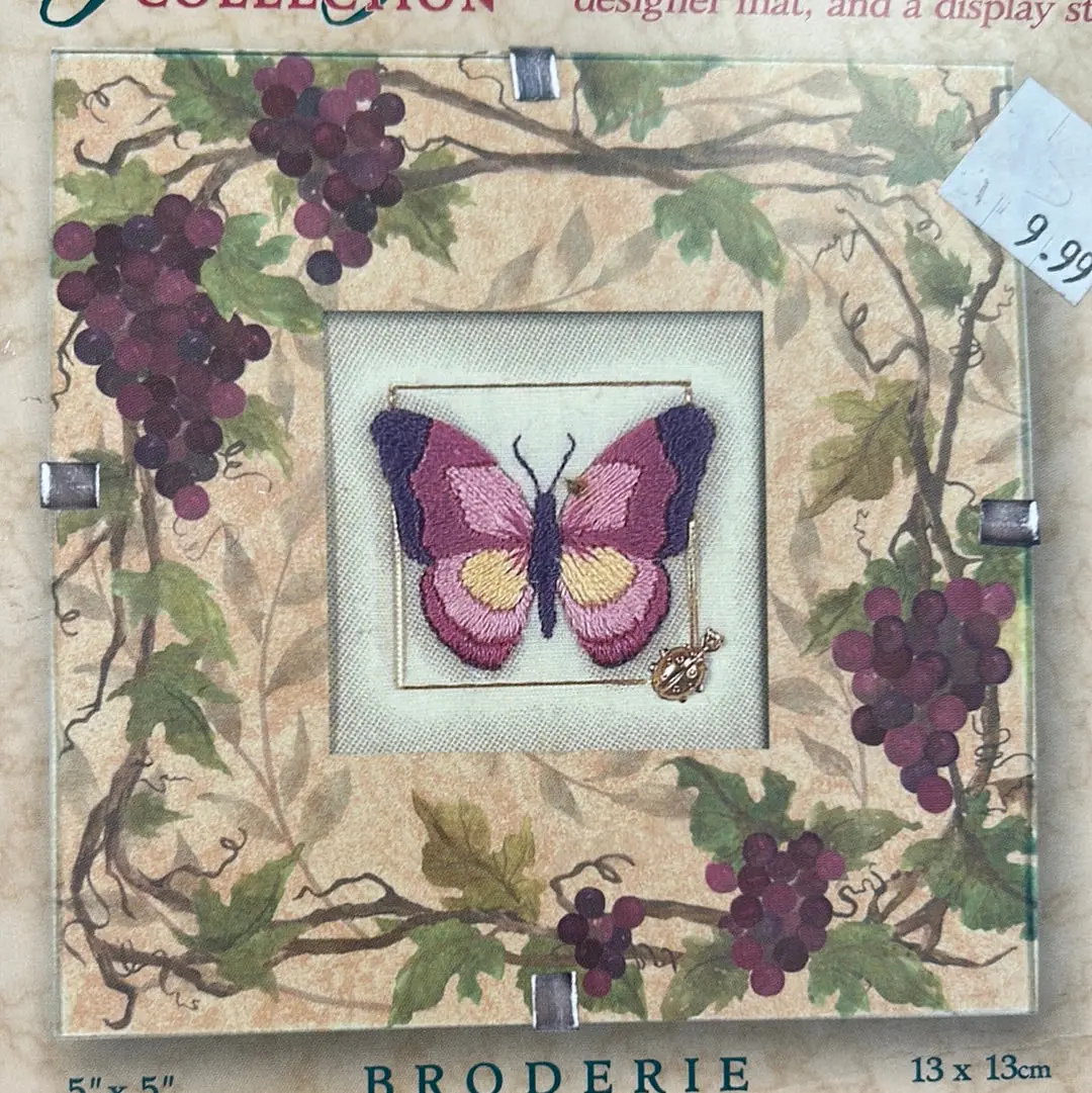 Butterfly And Grapes Embroidery Kit 1