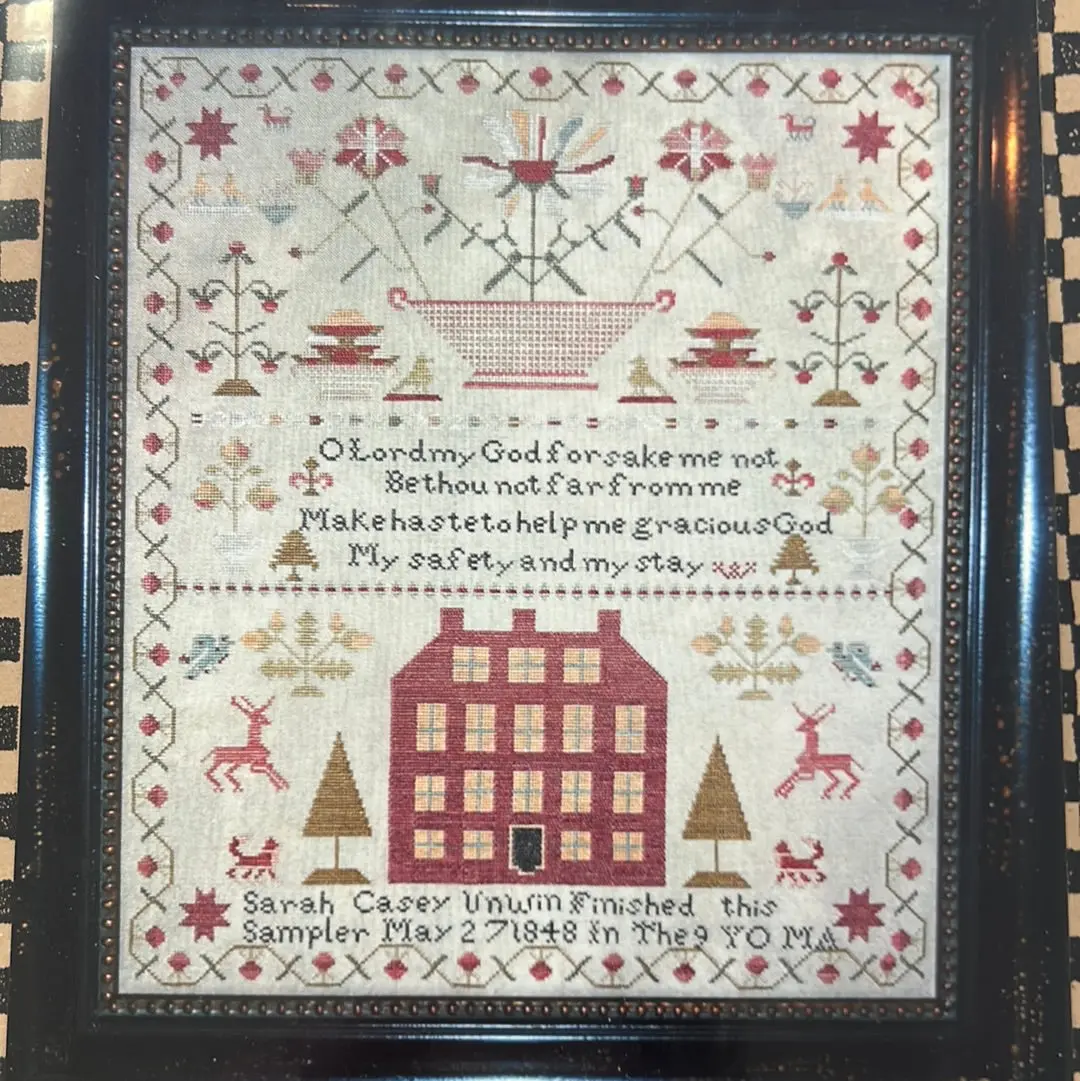 Sarah Casey Unwin 1848 Sampler 1