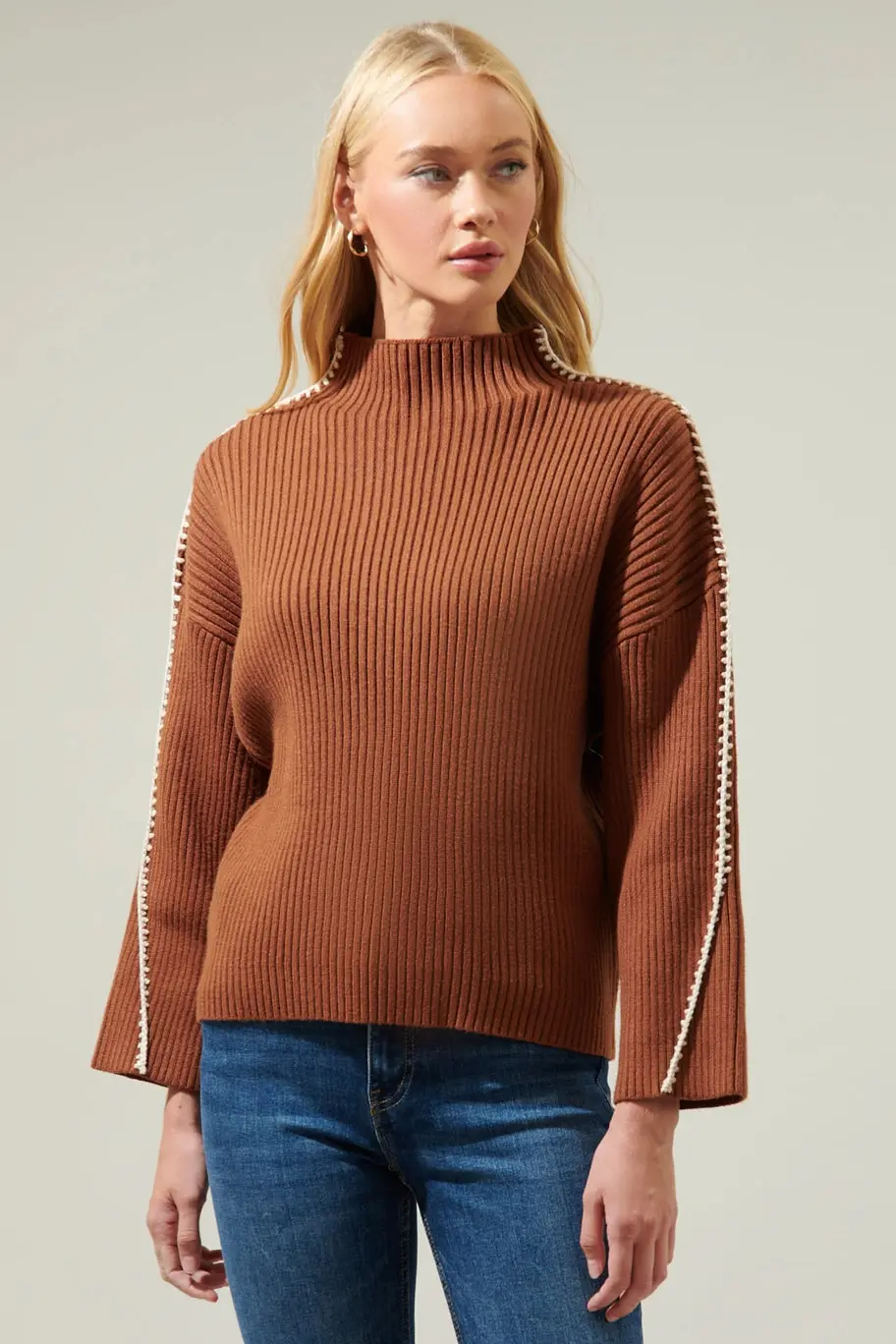 Cole Whipstitch Turtle Neck Sweater 1