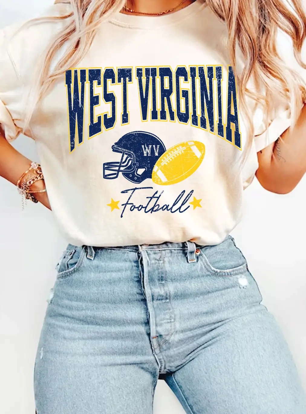 West Virginia Football Graphic T-Shirts 1