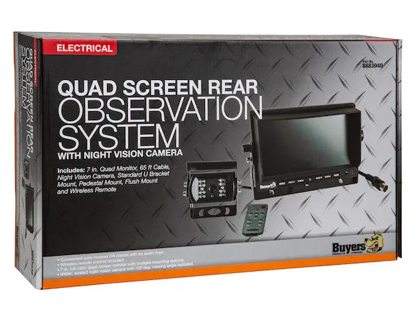 8883040 - Quad Screen Backup Camera System With Night Vision Backup Camera 1