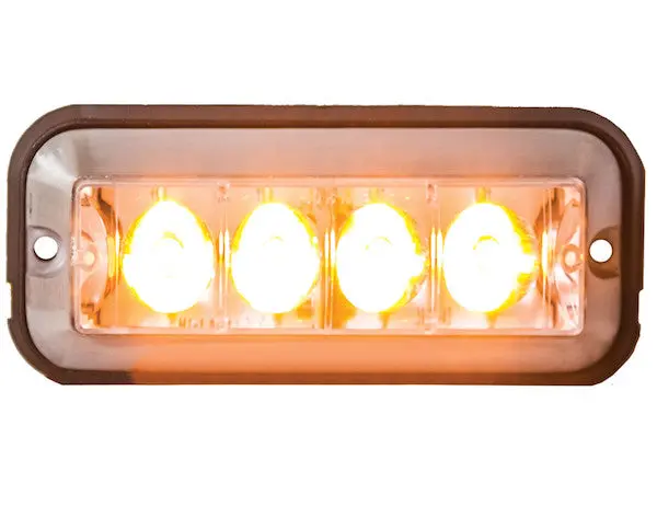 8891104 - Raised 5 Inch Amber Led Strobe Light With 19 Flash Patterns 1