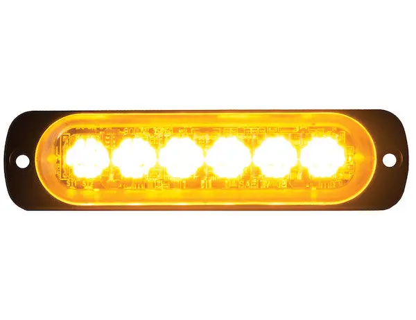 8891900 - Thin 4.5 Inch Amber Horizontal Led Strobe Light 1