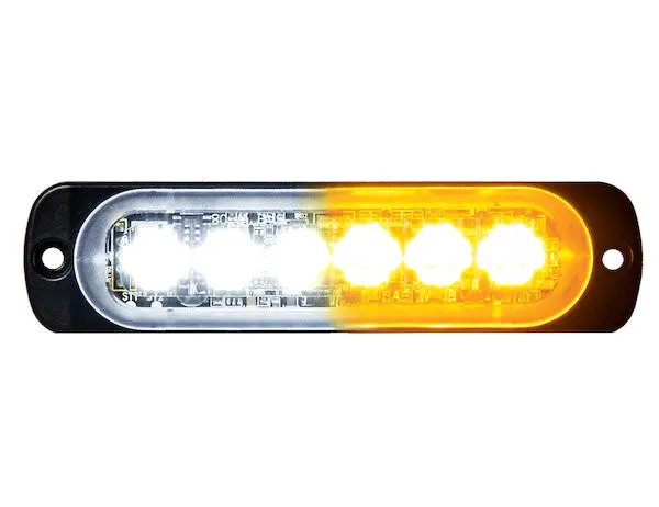 8891902 - Thin 4.5 Inch Amber/Clear Horizontal Led Strobe Light 1