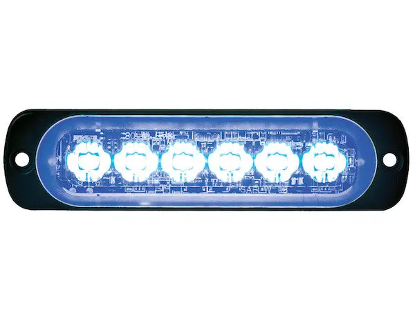 8891904 - Thin 4.5 Inch Blue Horizontal Led Strobe Light 1