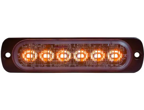 8892102 - Amber/Clear Dual Color Thin 4.5 Inch Wide Led Strobe Light 1