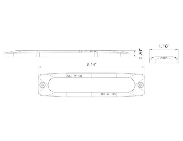 8892204 - Ultra Thin 5 Inch Blue Led Strobe Light 2