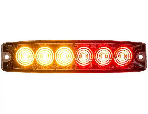 8892206 - Ultra Thin 5 Inch Amber/Red Led Strobe Light 1