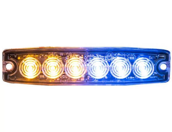 8892208 - Ultra Thin 5 Inch Amber/Blue Led Strobe Light 1