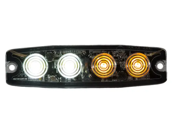 8892242 - Ultra Thin 4.5 Inch Amber/Clear Led Strobe Light 1