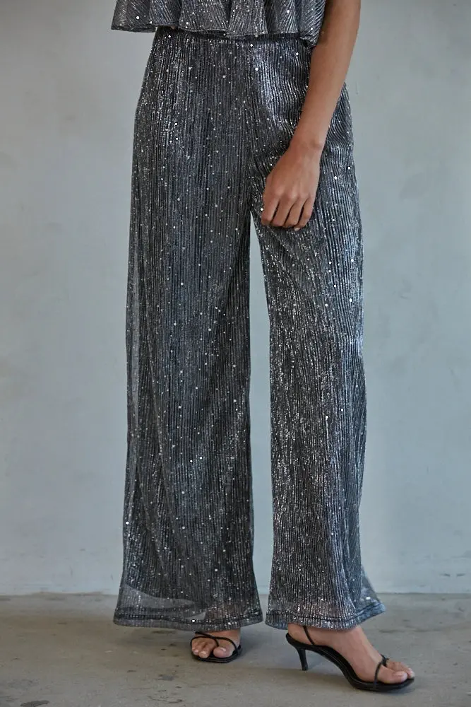 Glitter Wide Leg Pants 1
